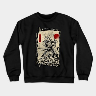 Vintage Samurai Fighter Bushido Code Japanese Manga Crewneck Sweatshirt